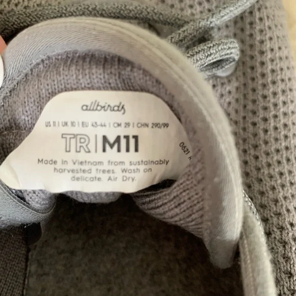 ALLBIRDS Mens Tree Runners ~ Mist - Picture 10 of 11
